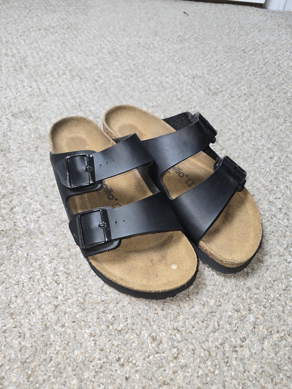 Birkenstock Papillio Black Double-Buckle Footbed Sandals Size 11